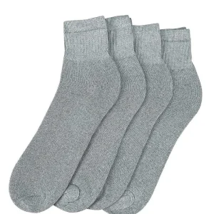 Buffalo Outdoors Socks^® Workwear Men's Ankle Work Socks 4-Pack-Heather Grey