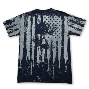 Buffalo Outdoors Roadwear^® Workwear Roadwear Collection Men's All Over Printed T-Shirt-Patriot Skull