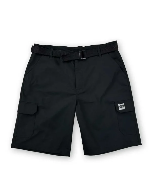 Buffalo Outdoors Men's Shorts^® Workwear Men's Ripstop Cargo Short With Belt- Black