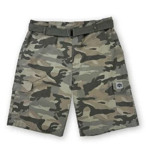 Buffalo Outdoors Men's Shorts^® Workwear Men's Ripstop Cargo Short With Belt-Green Camo