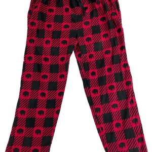 Buffalo Outdoors Pants^® Workwear Plush Sleep Pants-Red/Black Buffalo Silhouettes