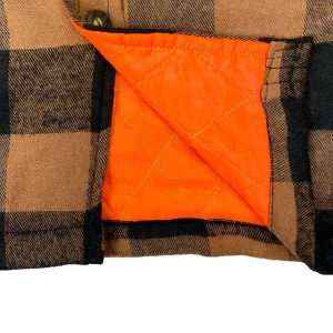 Buffalo Outdoors Hoodies & Sweatshirts For Men^® Workwear Men's Orange Lined Flannel Shirt Jacket- Tan