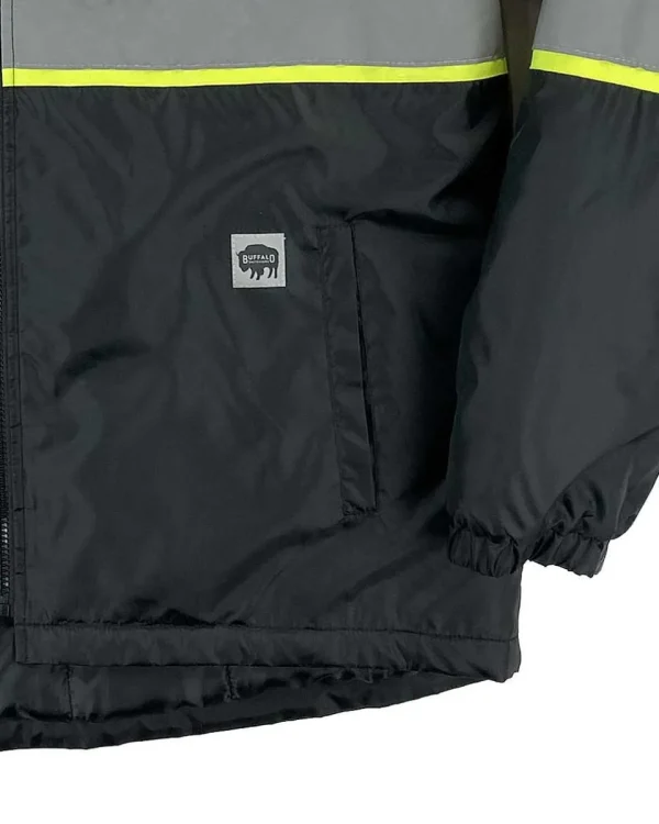 Buffalo Outdoors Men's Jackets^® Workwear Black Reflective Safety Midweight Field Jacket