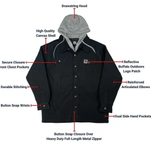 Buffalo Outdoors Men's Jackets^® Workwear Canvas Buffalo Work Jacket-Black