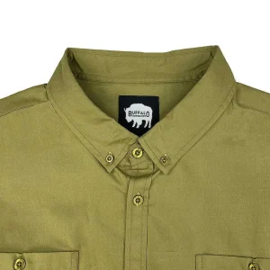 Buffalo Outdoors Button Down Shirts^® Workwear Short Sleeve Button Down Twill Work Shirt-Olive Green