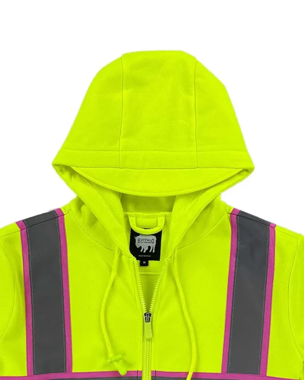 Buffalo Outdoors High Visibility^® Workwear Women's Hi Vis Safety Hooded Sweatshirt