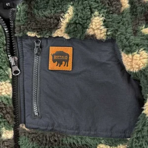 Buffalo Outdoors Hoodies^® Workwear Kid's Full-Zip Pocket Sherpa-Green Camo