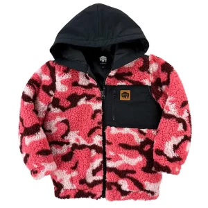 Buffalo Outdoors Hoodies^® Workwear Kid's Full-Zip Pocket Sherpa-Pink Camo