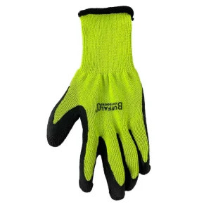 Buffalo Outdoors Gloves^® Workwear Hi Vis Latex Coated Knit Gloves