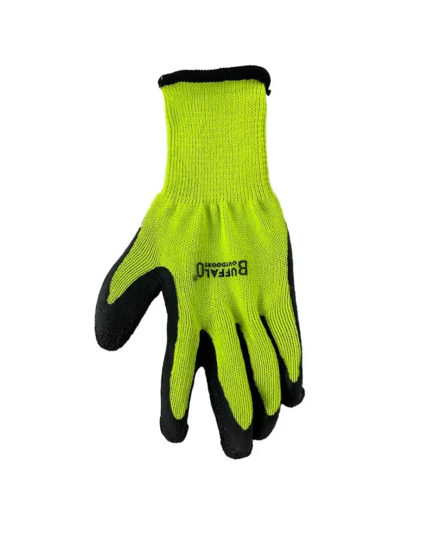 Buffalo Outdoors Gloves^® Workwear Hi Vis Latex Coated Knit Gloves