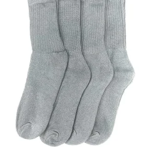 Buffalo Outdoors Socks^® Workwear Men's Crew Work Socks 4-Pack-Heather Grey