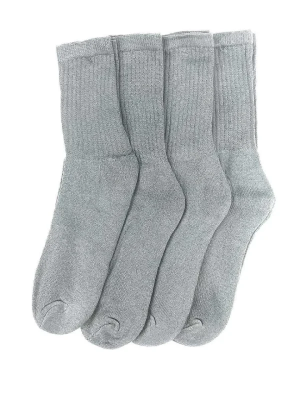 Buffalo Outdoors Socks^® Workwear Men's Crew Work Socks 4-Pack-Heather Grey