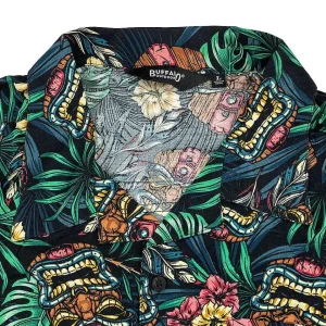 Buffalo Outdoors Button Down Shirts^® Workwear Men's Button Down All-Over Print Camp Shirts -Tiki Time