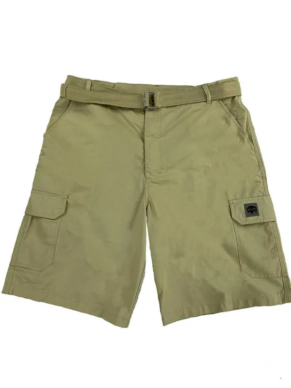 Buffalo Outdoors Men's Shorts^® Workwear Men's Ripstop Cargo Short With Belt- Khaki