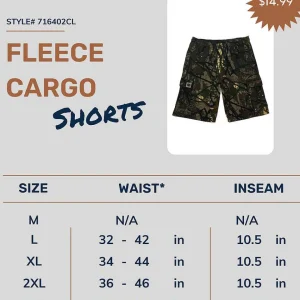 Buffalo Outdoors Men's Shorts^® Workwear Fleece Lined All-Season Shorts-Camo