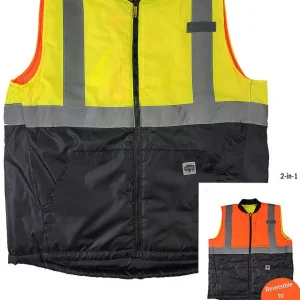 Buffalo Outdoors Vests^® Workwear Hi-Vis 2-In-1 Reversible Safety Vest