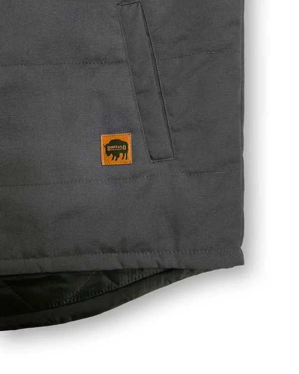 Buffalo Outdoors Vests^® Workwear Men's Reversible Insulated Work Vest-Charcoal/Black