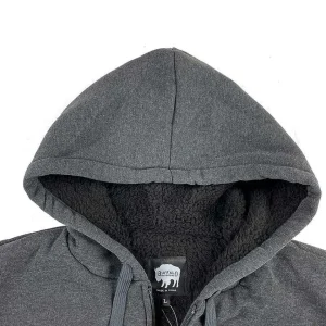 Buffalo Outdoors Hoodies & Sweatshirts For Men^® Workwear Men's Sherpa Lined Hooded Sweatshirt-Charcoal