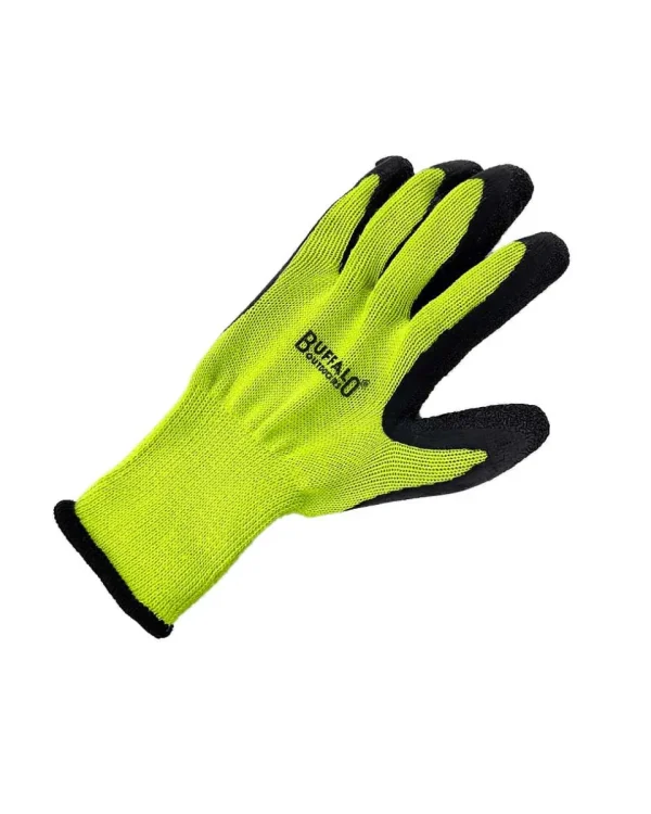 Buffalo Outdoors Gloves^® Workwear Hi Vis Latex Coated Knit Gloves