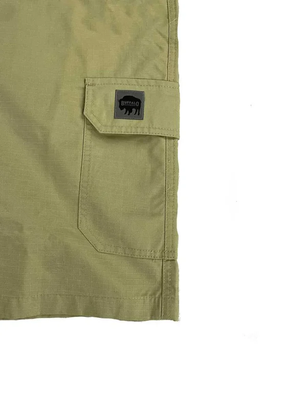 Buffalo Outdoors Men's Shorts^® Workwear Men's Ripstop Cargo Short With Belt- Khaki