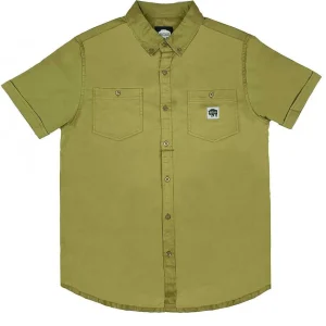 Buffalo Outdoors Button Down Shirts^® Workwear Short Sleeve Button Down Twill Work Shirt-Olive Green