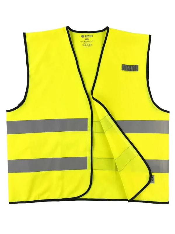 Buffalo Outdoors Vests^® Workwear Class 2 Hi Vis Reflective Safety Work Vest-Orange