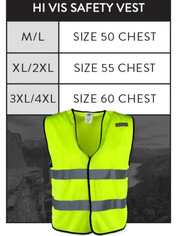 Buffalo Outdoors Vests^® Workwear Class 2 Hi Vis Reflective Safety Work Vest-Yellow