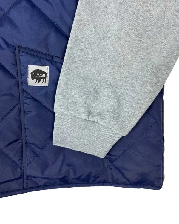 Buffalo Outdoors Vests^® Workwear Men's Quilted Vest Jacket-Navy Blue