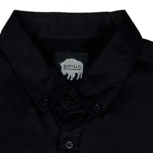 Buffalo Outdoors Button Down Shirts^® Workwear Short Sleeve Button Down Twill Work Shirt-Black