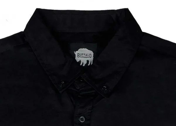 Buffalo Outdoors Button Down Shirts^® Workwear Short Sleeve Button Down Twill Work Shirt-Black