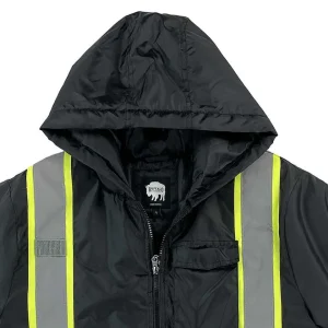 Buffalo Outdoors Men's Jackets^® Workwear Black Reflective Safety Midweight Field Jacket