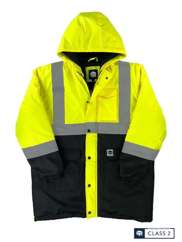 Buffalo Outdoors Men's Jackets^® Workwear Class 2 Hi Vis Safety Winter Parka