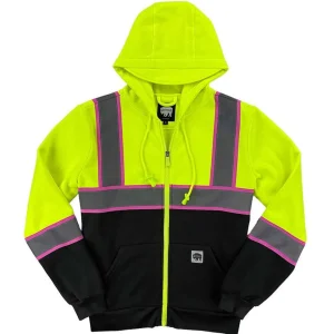 Buffalo Outdoors High Visibility^® Workwear Women's Hi Vis Safety Hooded Sweatshirt