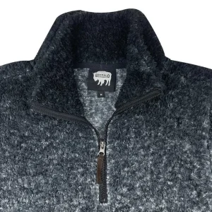 Buffalo Outdoors Tops^® Workwear Women's 1/4 Zip Fade Sherpa-Charcoal