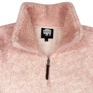 Buffalo Outdoors Tops^® Workwear Women's 1/4 Zip Fade Sherpa-Rose