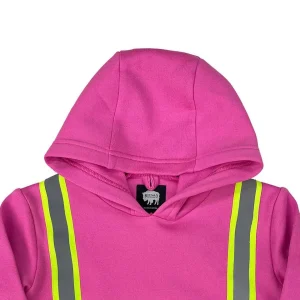 Buffalo Outdoors Hoodies^® Workwear Kid's Hi Vis Pink Reflective Safety Hoodie