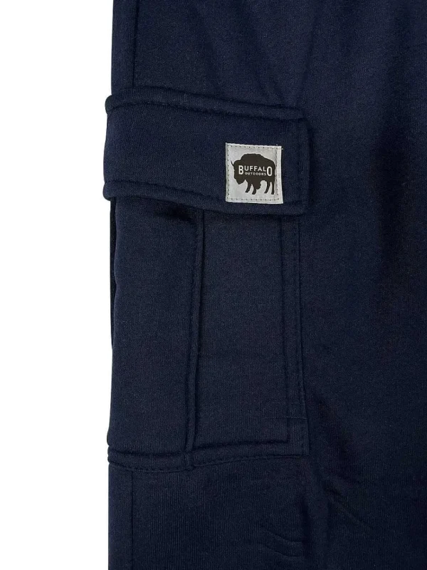 Buffalo Outdoors Pants^® Workwear Fleece Cargo Pants-Navy Blue