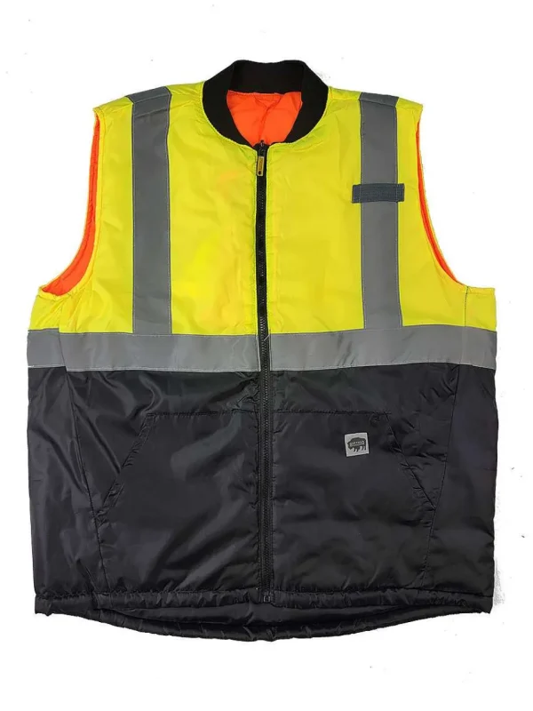 Buffalo Outdoors Vests^® Workwear Hi-Vis 2-In-1 Reversible Safety Vest