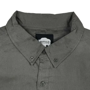 Buffalo Outdoors Button Down Shirts^® Workwear Short Sleeve Button Down Twill Work Shirt-Granite Grey