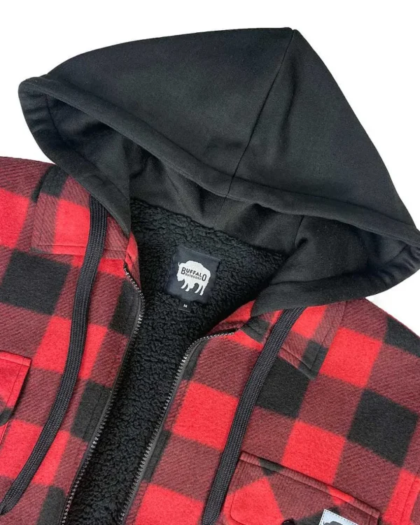 Buffalo Outdoors Hoodies & Sweatshirts For Men^® Workwear Sherpa Lined Hooded Fleece-Buffalo Plaid