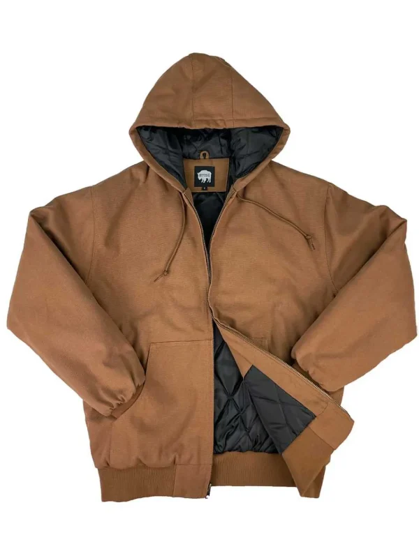 Buffalo Outdoors Men's Jackets^® Workwear Canvas Bomber Jacket-Chestnut Brown