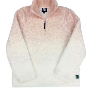 Buffalo Outdoors Tops^® Workwear Women's 1/4 Zip Fade Sherpa-Rose