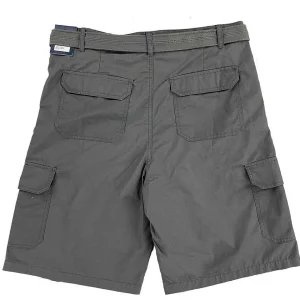 Buffalo Outdoors Men's Shorts^® Workwear Men's Ripstop Cargo Short With Belt- Charcoal