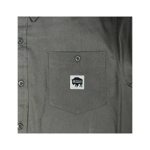 Buffalo Outdoors Button Down Shirts^® Workwear Short Sleeve Button Down Twill Work Shirt-Granite Grey