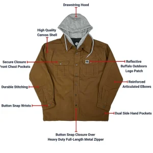 Buffalo Outdoors Men's Jackets^® Workwear Canvas Buffalo Work Jacket-Duck Brown