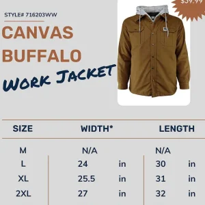 Buffalo Outdoors Men's Jackets^® Workwear Canvas Buffalo Work Jacket-Black